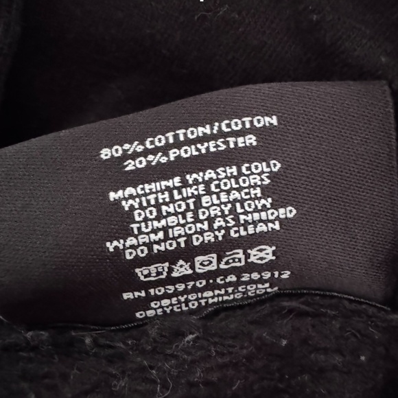 Obey Black Graphic Print Fleece Angela Davis Power Equality Hoodie Size Small - Picture 10 of 11